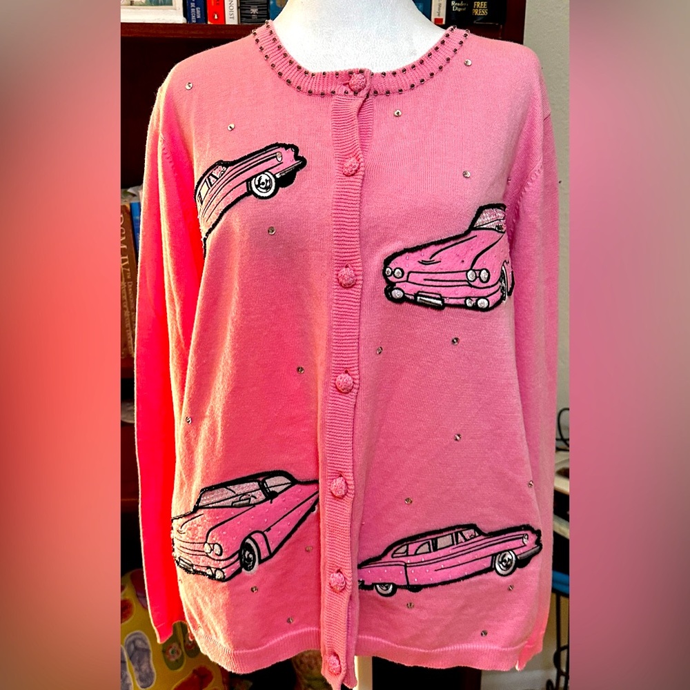 Sorbe Retro 50’s Style Pink Cardigan